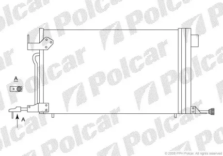 Радіатор кондиціонера Polcar 2326K8C1S