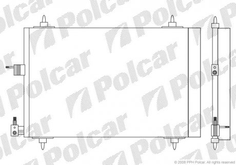 Радиатор кондиционера Polcar 2327K8C1 (фото 1)