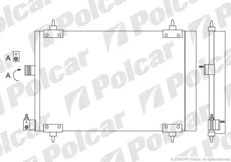Радіатор кондиціонера Polcar 2327K8C2S