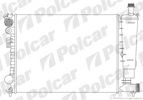 Радиатор охлаждения двигателя Polcar 238008-1 (фото 1)