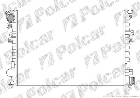 Радиатор охлаждения двигателя Polcar 238008A3 (фото 1)