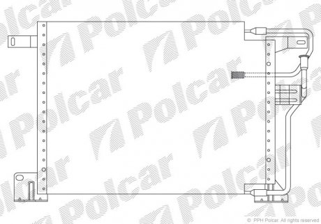 Радиатор кондиционера Polcar 2405K8B3