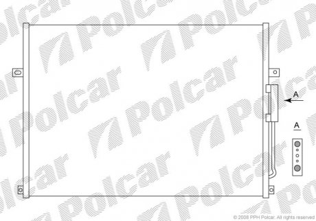 Радиатор кондиционера Polcar 2406K8C1