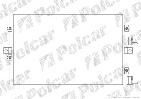 Радіатор кондиціонера Polcar 2450K8C3