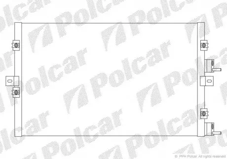 Радиатор кондиционера Polcar 2450K8C3