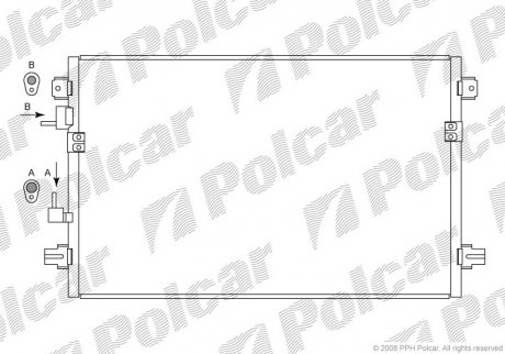 Радиатор кондиционера Polcar 2460K8C1