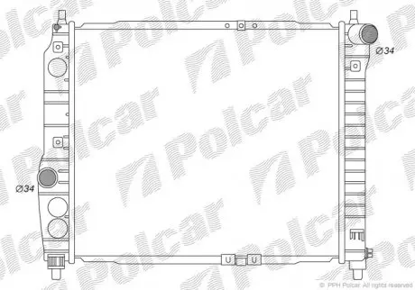 Радиатор охлаждения Polcar 250008K