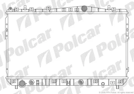 Радиаторы охлаждения | LACETTI 03- Polcar 2505082K
