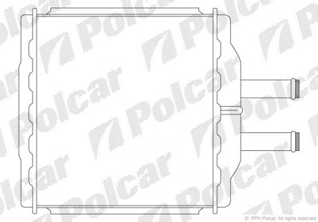 Радиатор печки Chevrolet Lacetti/Daewoo Nubira 1.4-2.0 03- Polcar 2505N81 (фото 1)