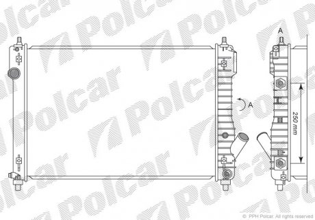 Радиатор двигателя Polcar 2515083 (фото 1)