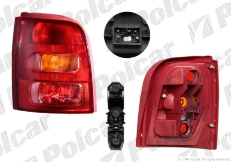 Фонарь задний | NISS. MICRA K11, 98- Polcar 2706881E