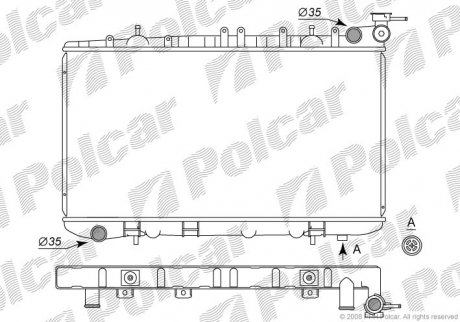 Радиатор охлаждения Polcar 2728082 (фото 1)