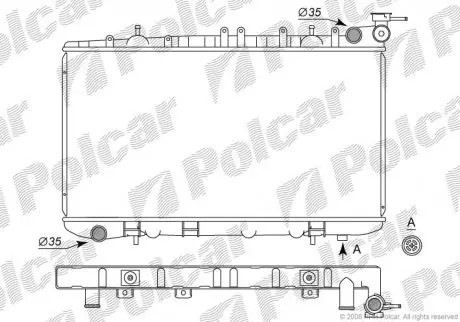 Радиатор охлаждения Polcar 2728082