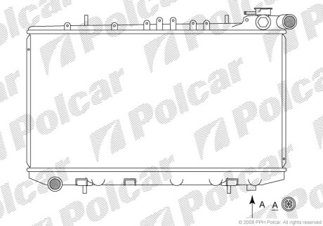 Радіатор двигуна Polcar 2728083