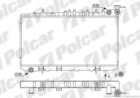 Радиатор охлаждения Polcar 2731084