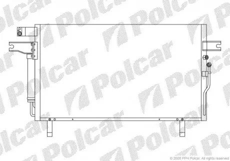 Радіатор кондиціонера Polcar 2781K8C3