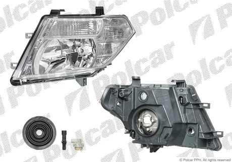 Фара основная | NAVARA/PATHFIND.,04- Polcar 2782092E
