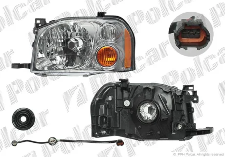 Фара основна | PICKUP/NAVARA/FRONTI Polcar 279710E