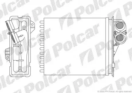 Радіатор пічки Polcar 2800N81