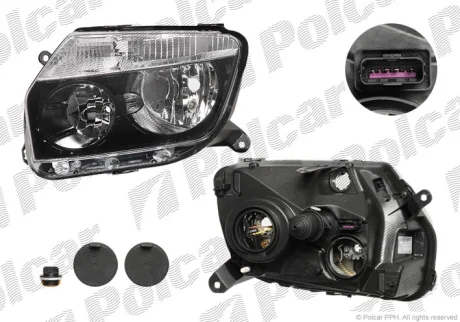 Фара основная | DUSTER, 01.10- Polcar 2820091E
