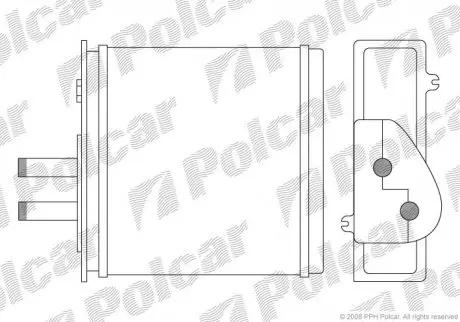 Радіатор пічки Fiat Punto 1.2-1.7 94-00 Polcar 3017N8-1