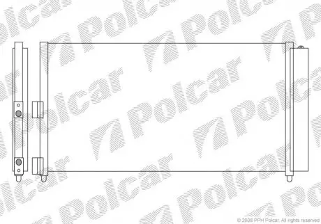 Радиатор кондиционера Polcar 3022K8C5