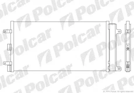 Радіатор кондиціонера Polcar 3041K8C1