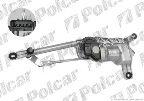Механизм стеклоочистителей с моторчиком | MUSA (350_), 10.04-0 Polcar 3044ZWP1