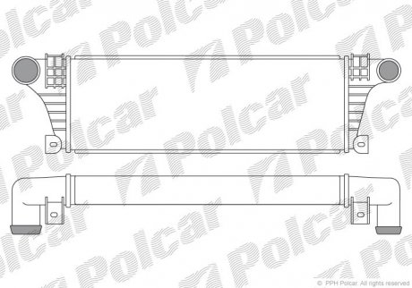 Радиатор воздуха (интеркулер) Polcar 3050J81