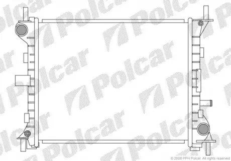 Радиатор Ford Focus 1.4/1.6 98> (AC-) Polcar 3201081