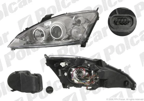 Фара основна | FORD FOCUS, 98- Polcar 3201098E