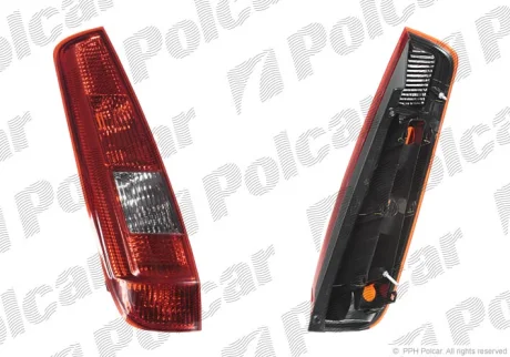 Фонарь задний | FORD FIESTA, 02- Polcar 321287E