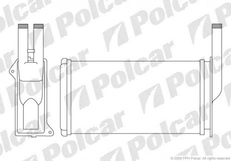 Радіатор пічки Ford Scorpio I,II, Sierra 82- Polcar 3214N81