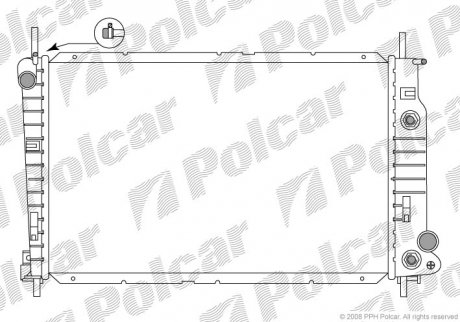 Радіатор охолодження Polcar 3217084