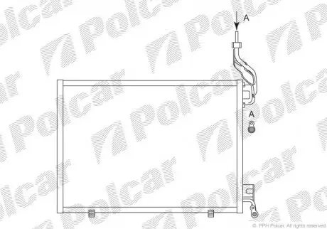 Радиатор кондиционера Polcar 3238K82X
