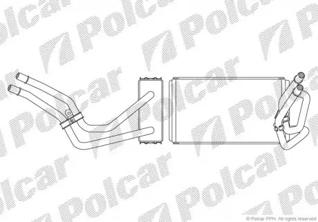Радіатор пічки Polcar 3247N82
