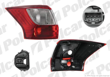 Ліхтар задній | C-MAX, 11.10- Polcar 32M1872V