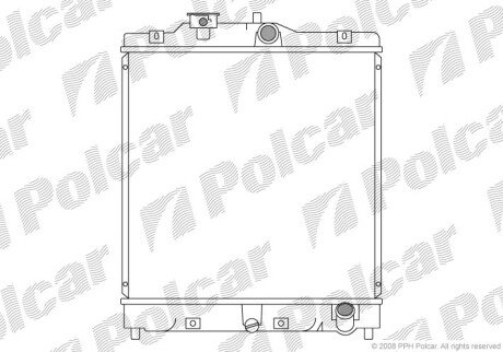 Радіатор двигуна Polcar 3807086