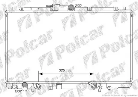 Радиатор двигателя Polcar 3818087