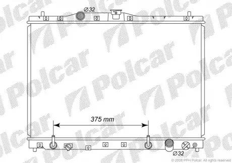 Радіатор охолодження Polcar 3822083