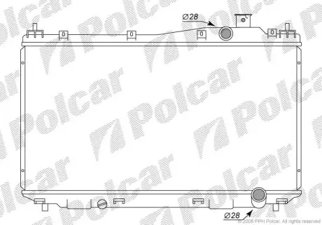 Радіатор двигуна Polcar 3825081