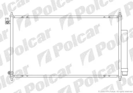 Радіатор кондиціонера Polcar 3833K8C1S