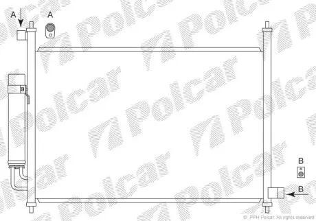 Радіатор кондиціонера Polcar 3857K8C1S