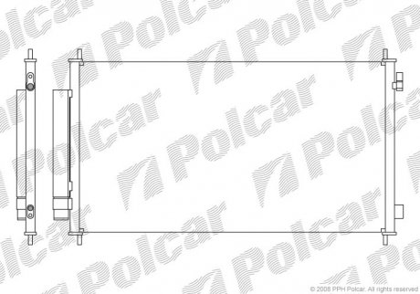 Радиатор кондиционера Polcar 3877K8C1 (фото 1)