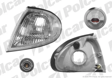 Указатель поворота передний | HYUNDAI LANTRA, 99- Polcar 401219E