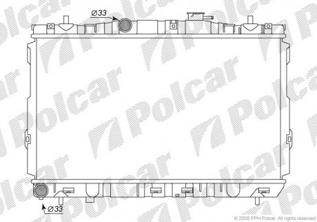 Радіатор двигуна Polcar 4013081X