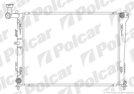 Радіатор охолодження Hyundai I30 1.4i-2.0i 07-/Kia Ceed 07- Polcar 4015081 (фото 1)