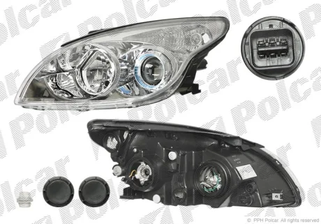 Фара основная | I30, 03.07-03.12 Polcar 401510E