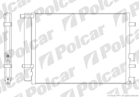 Радиаторы кондиционера | HYUNDAI i20, 09.08- Polcar 4017K82K