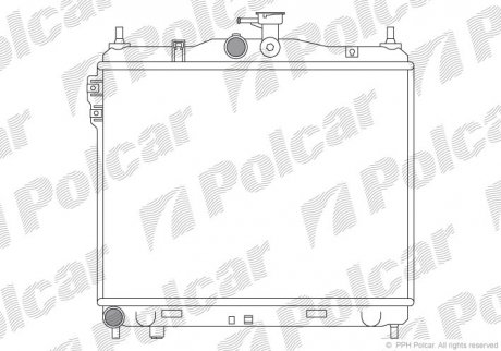 Радиатор двигателя Polcar 4042081